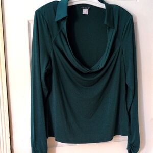 VENUS Teal Cowl Neck Sweater